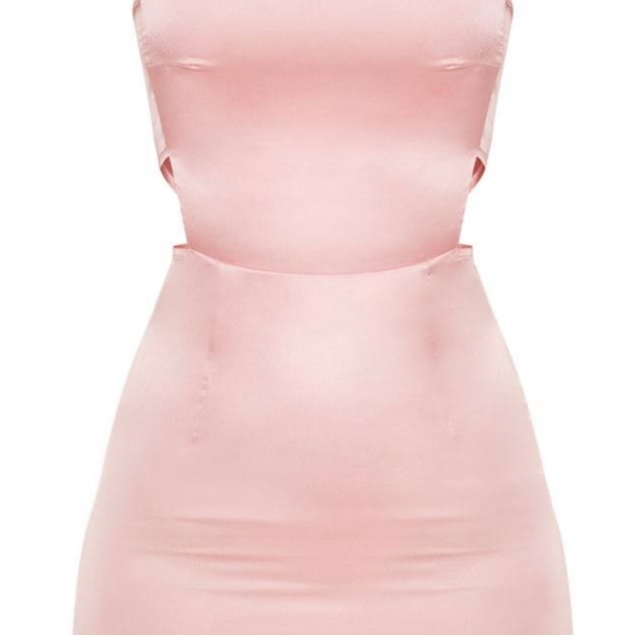 PLT Pink Satin Dress with Cutout Size 4 - Picture 8 of 8